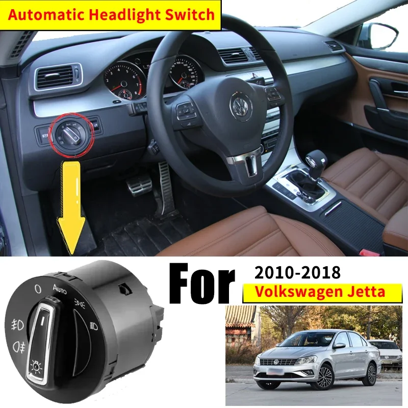 

For Volkswagen Jetta A6 A 6 5C6 Golf Mk6 2010~2018 2010 Headlight Automatic Switch Car Accessories Auto Light Upgrade Modificati