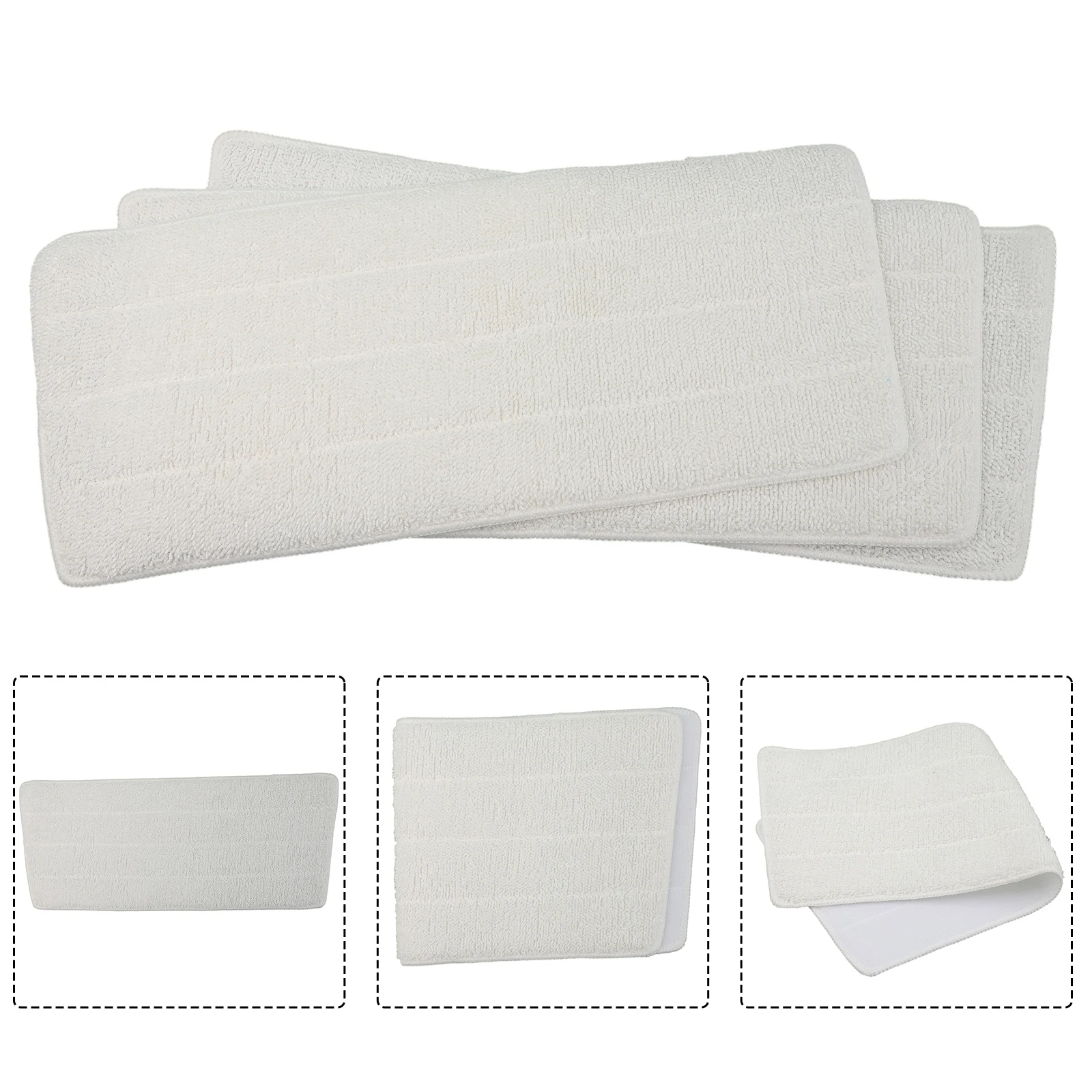 Conjunto de panos de microfibra, 3 peças, almofadas de substituição laváveis para vileda vapor xxl, limpador a vapor, uso seco e molhado, panos de esfregão, toalhetes