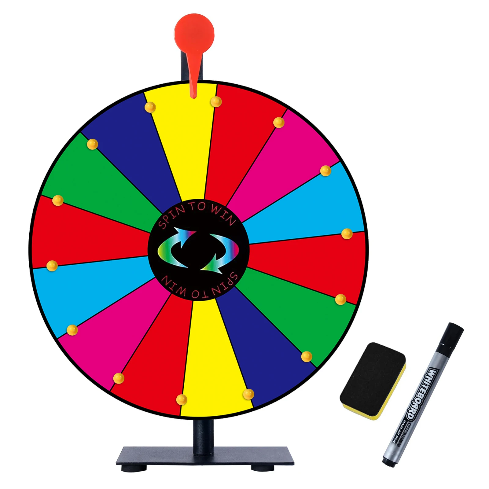 Prize Colors Wheel Game Lottery Activity Turntable Draw Spining Prize Lucky Wheel for for Carnivals Promotional Activities