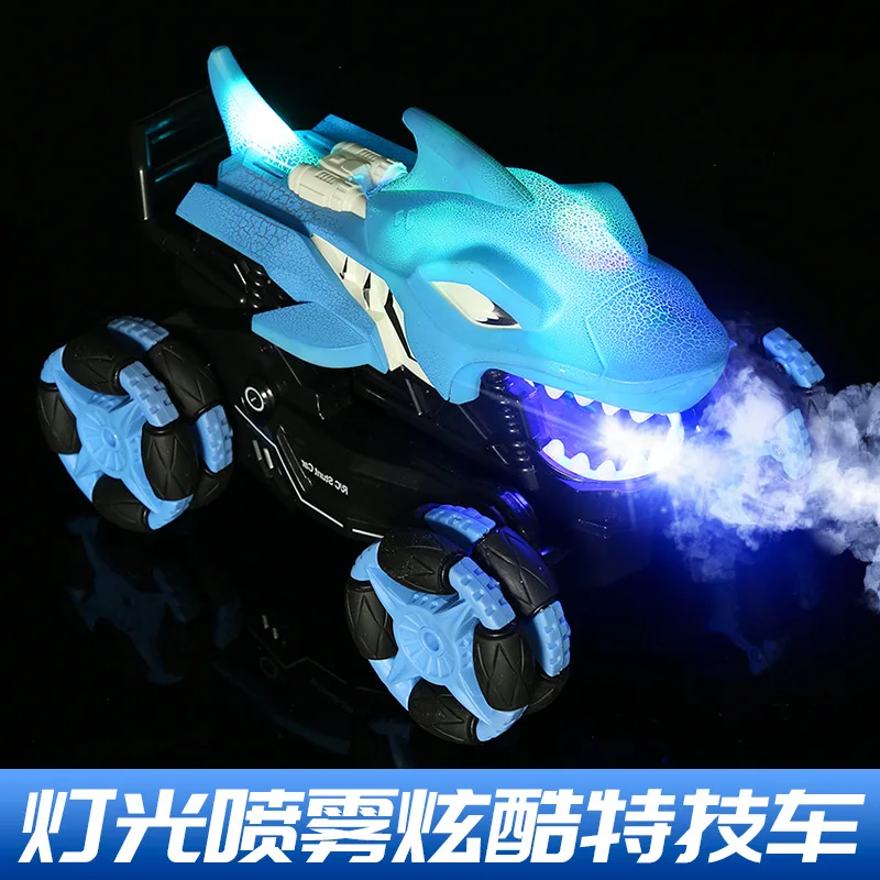 Dinosaurus afstandsbediening stuntauto Shark Spray elektrische vierwielaandrijving Drift Boy dinosaurus auto speelgoed racecadeau verjaardagscadeau speelgoed