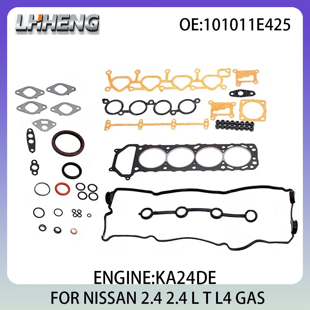 

Engine Full Gasket Set For NISSAN ALTIMA BLUEBIRD 2.4L 2.4 L T L4 GAS 92-01 101011E425 101011E485 KA24DE