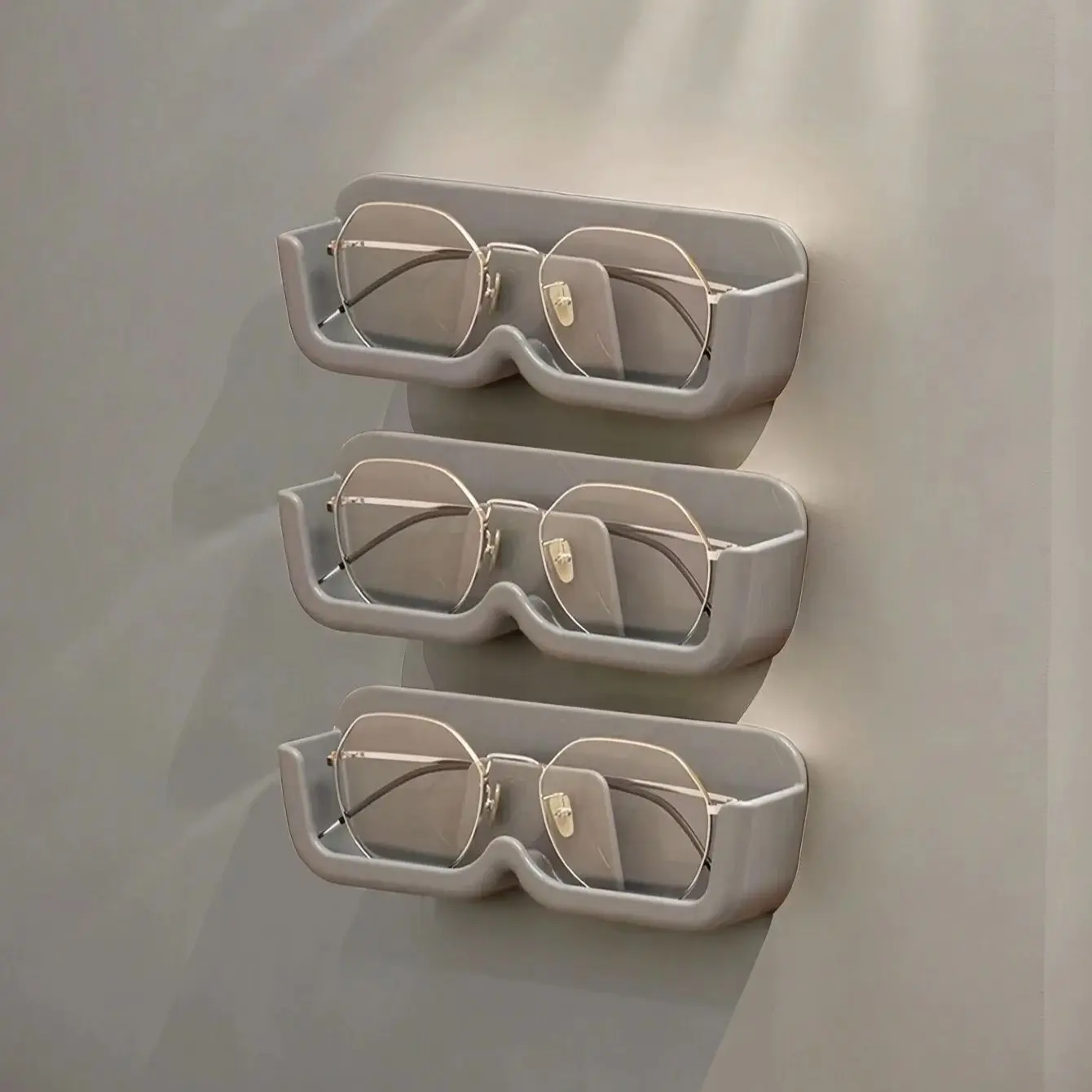 1pc Wall Mounted Acrylic Glasses Storage Box , Suitable For Bedroom Living Room Study School Dormitory, Eyeglass Store Display.