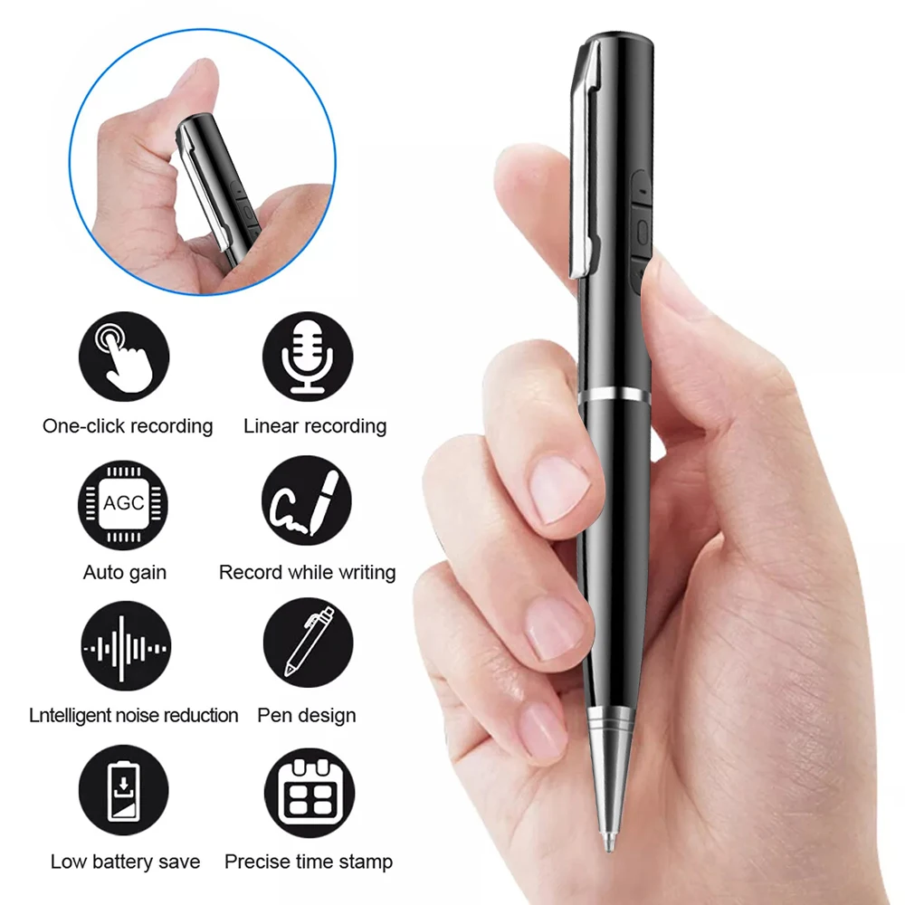 

Professional Recording Pen 8/16/32/64/128GB Portable Voice Recorder Dictaphone Digital Sound Record Device Audio Recorder