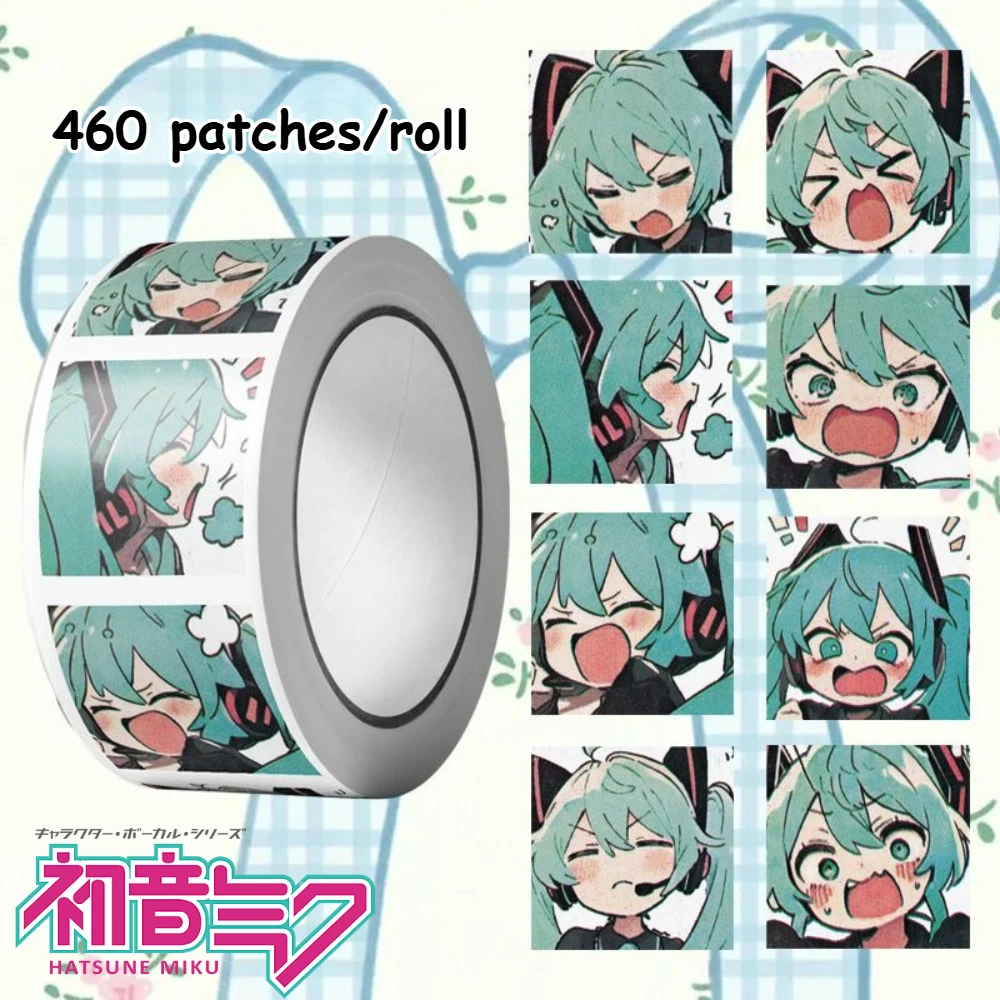 Hatsune Miku Anime Merch Emoji Aufkleber Virtueller Sänger Megurine Luka Journal Handyhülle Versiegelung Niedliche dekorative Aufkleber