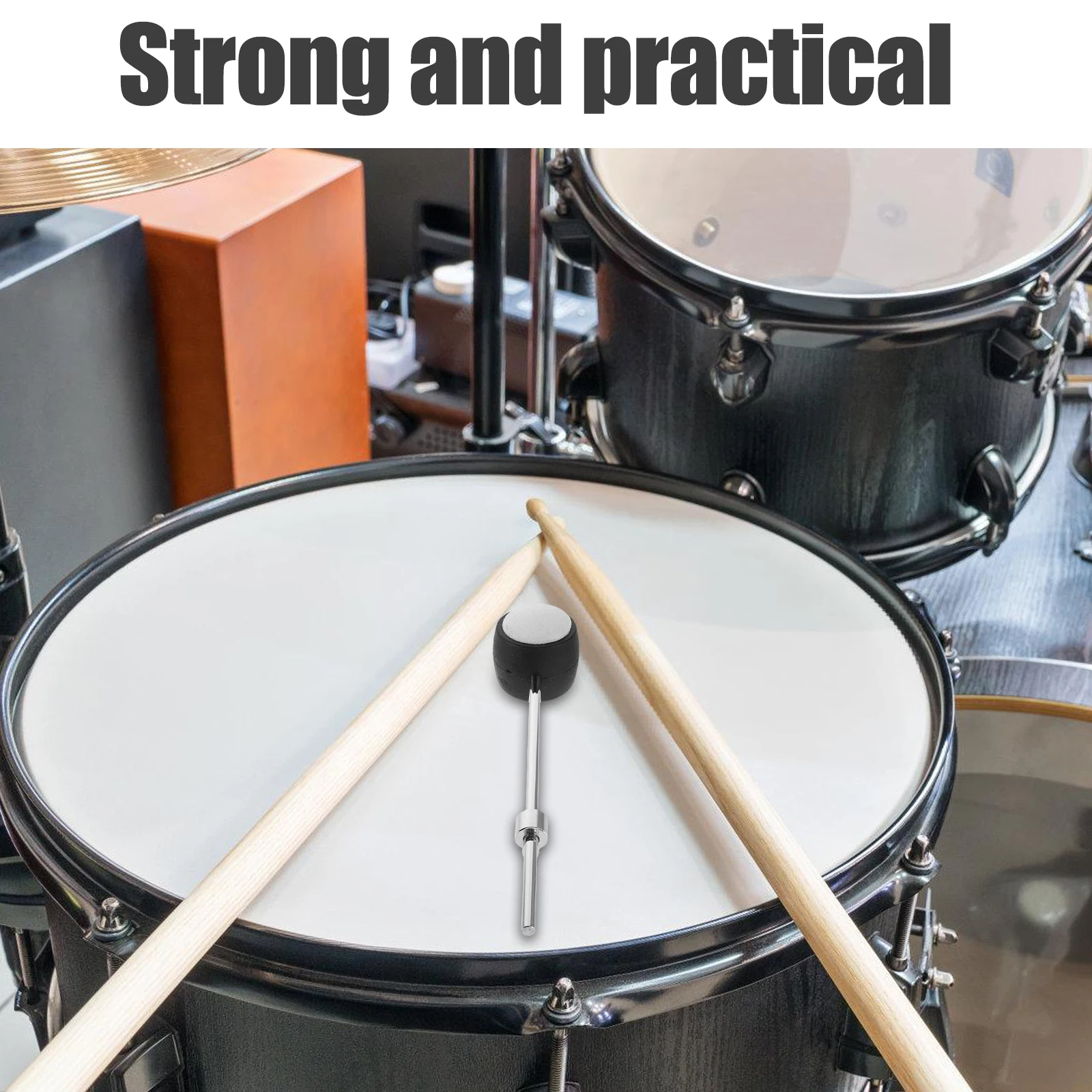 

Drum Kit Accessories Bass Drum Beaters Felt Hammer Heads Stainless Steel Pedal Parts Replacement Beater Durable Weighted Metal