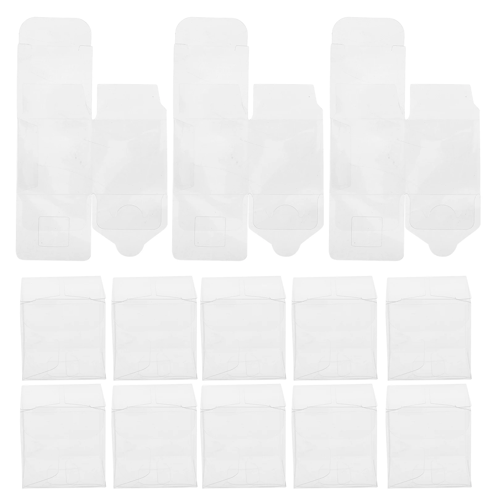 

10Pcs Clear Plastic Gift Box 10x10x10cm Transparent Cube Container for Cupcakes Macaroons Party Favors Decorations