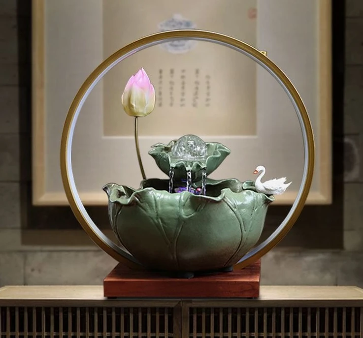 

Креативный фонтан для гостиной, офиса, очаровательный настольный модный высокий уровень внешнего вида, украшение для дома