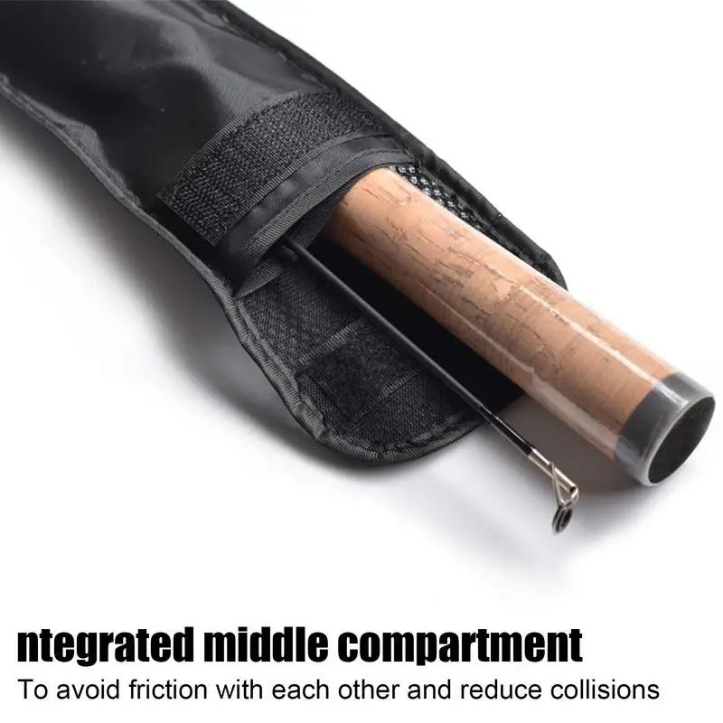 Bolsa protectora para caña de pescar con compartimentos, no elástica, 85, 110, 120, 130, 140cm, cubiertas portátiles para caña de pescar, aparejos de pesca