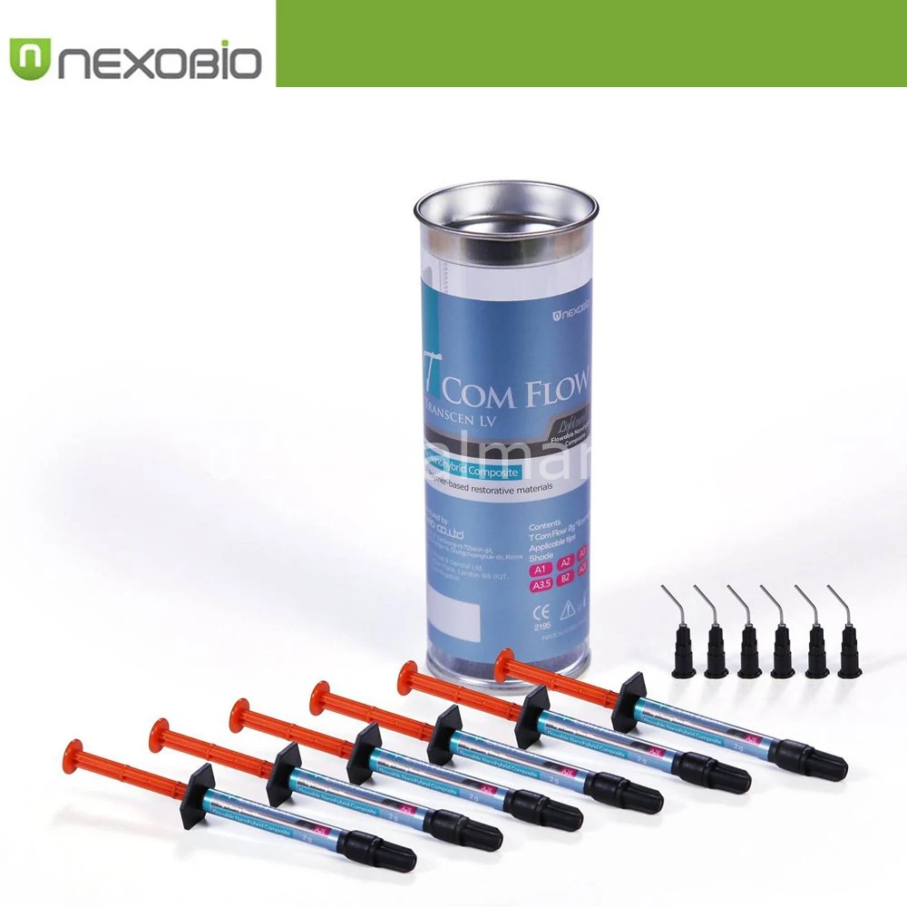 2 gx6 Spritzen zahn ärztliche fließ fähige Füllung restauratives Material nexobio t com flow a2 a3 Nano Hybrid Teeh Reparatur koreanische Zahnmedizin