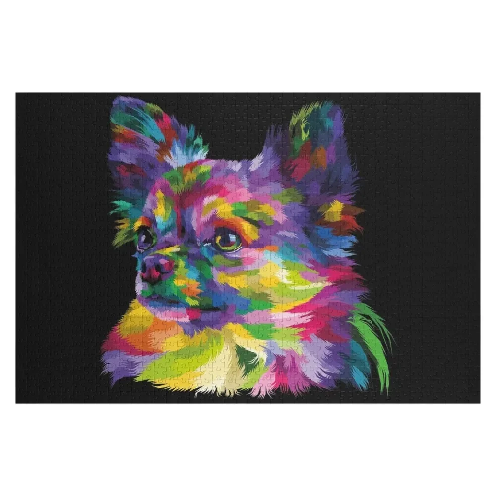 

Красочные деревянные пазлы с изображением чихуахуа для взрослых, индивидуальные пазлы с фотографиями на заказ, пазлы с картинками для детей