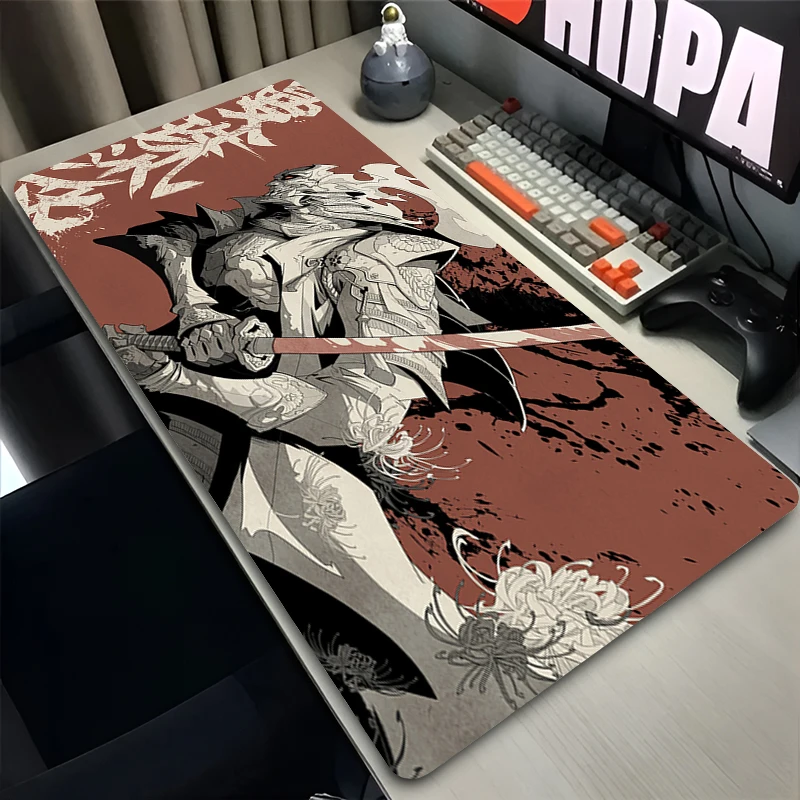 

Mouse Pad Anime Gamer XXL Custom Home Mouse Mat Desk Mats Samurai Table of Office Carpet Gamer Natural Rubber Mice Pad Mousepad