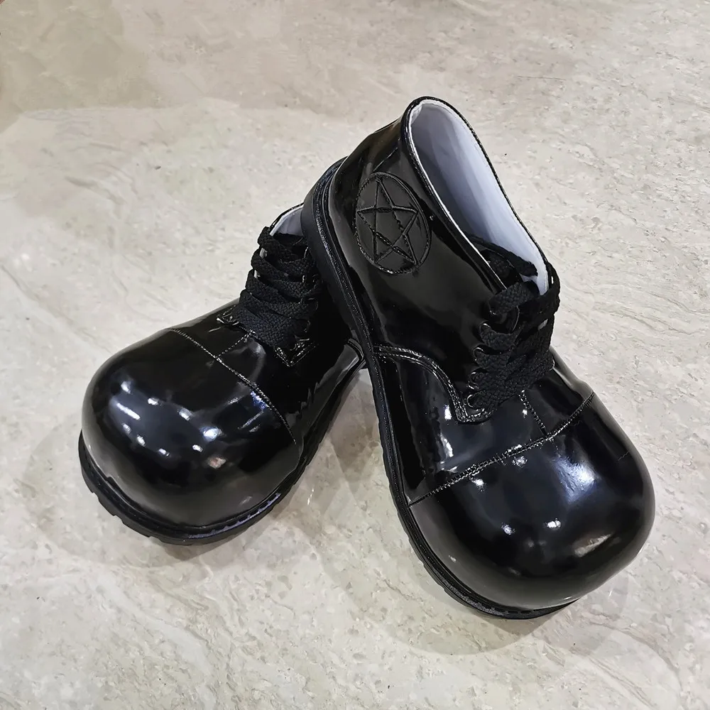 34 سنتيمتر حجم الحرة الأسود مهرج مهرج كبير تو الأحذية للبالغين نادي حفلة تأثيري اكسسوارات المطاط وحيد