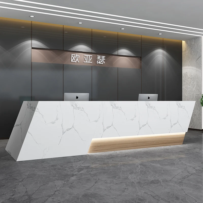 Welcome Luxury Reception Desks Commericial Counter Service Modern Reception Desks Design Reception Scrivania Office Furniture