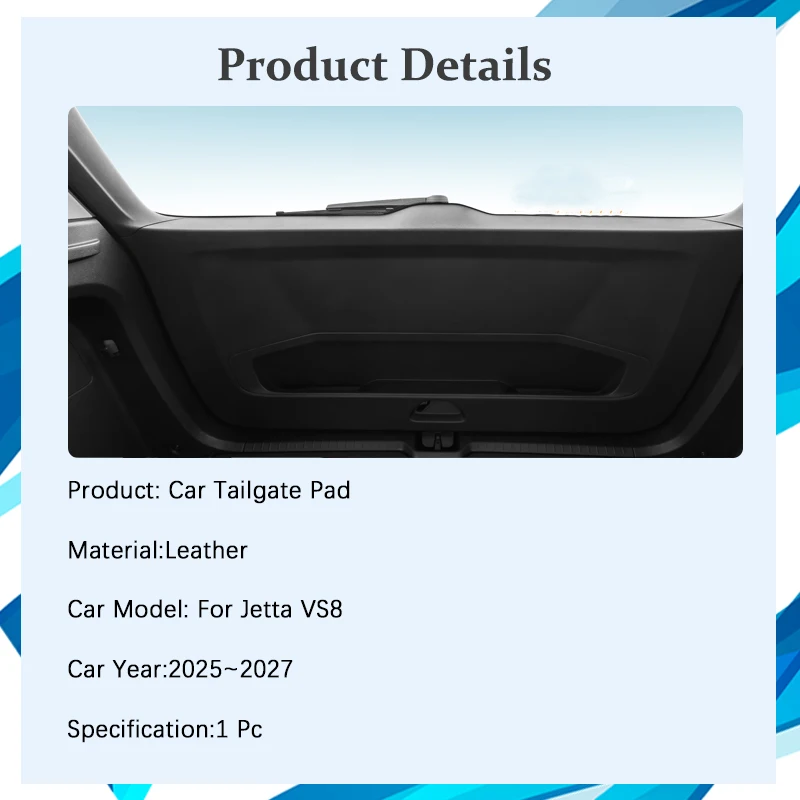 Car Trunk Tailgate Pads For Volkswagen Jetta VS8 2025 2026 2027 Anti-dirty Mats Cargo Liner Door Cover Boot Rug Auto Acesssories