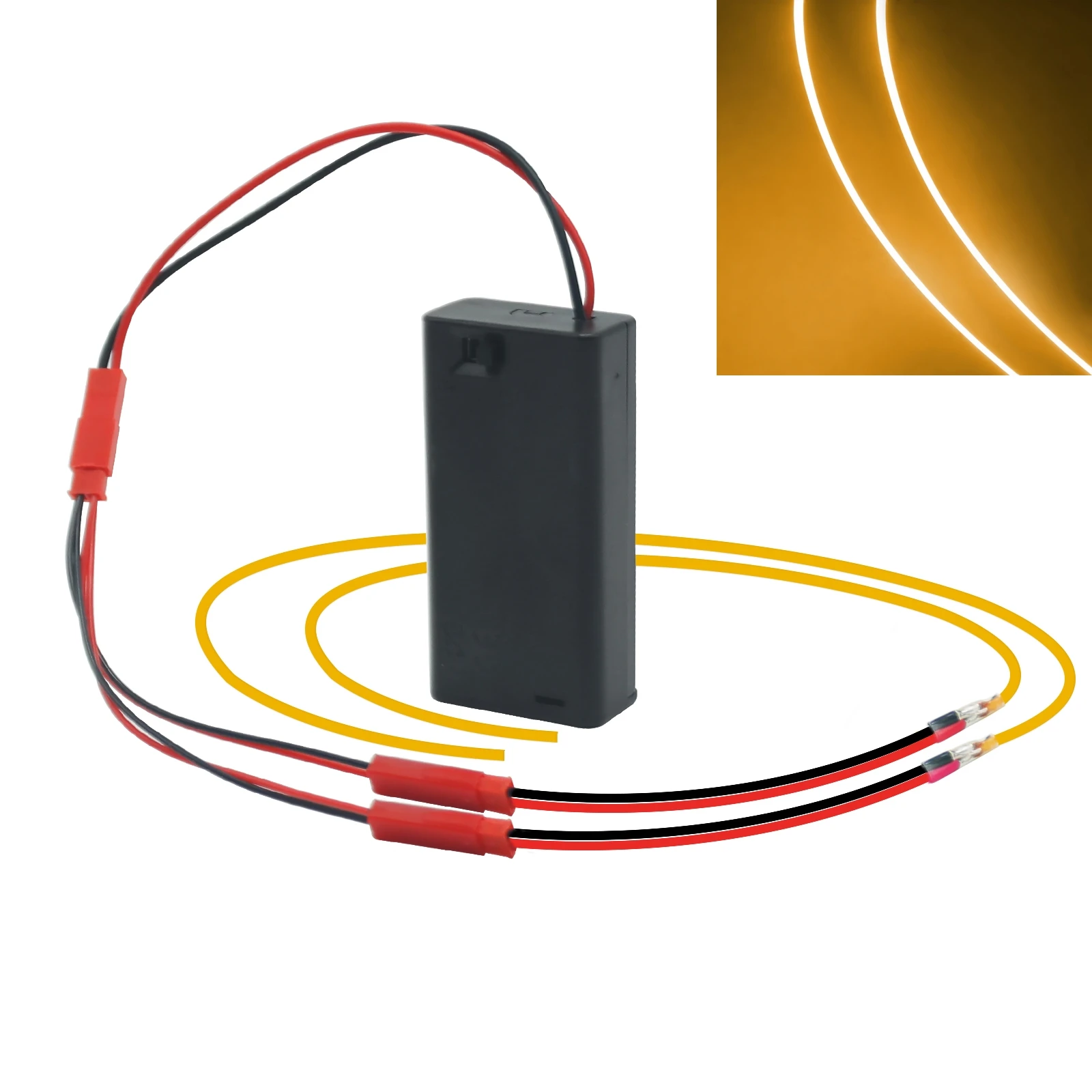DC 3 V batteriebetriebenes LED-Filament, flexibel, 360° ° Leuchtende leuchtende biegsame DIY kreative Edison-Glühbirne, Lampenteile, Diodenbeleuchtung