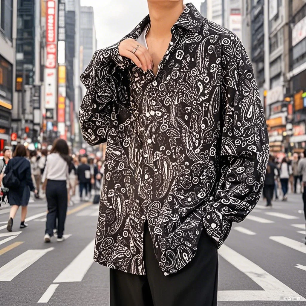 Men Bandana Shirt S… - image