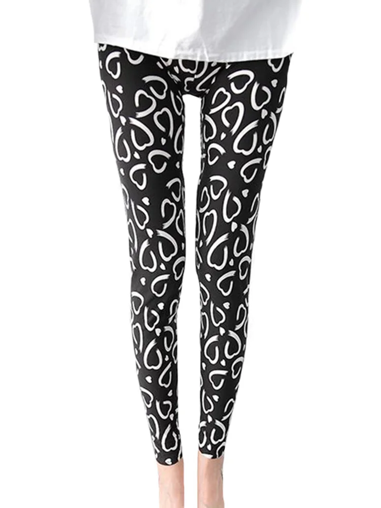 Leggings da donna con stampa CUHAKCI palestra abbigliamento sportivo donna alla caviglia pantaloni a matita floreali Leggings Fitness Leggings elasticizzati