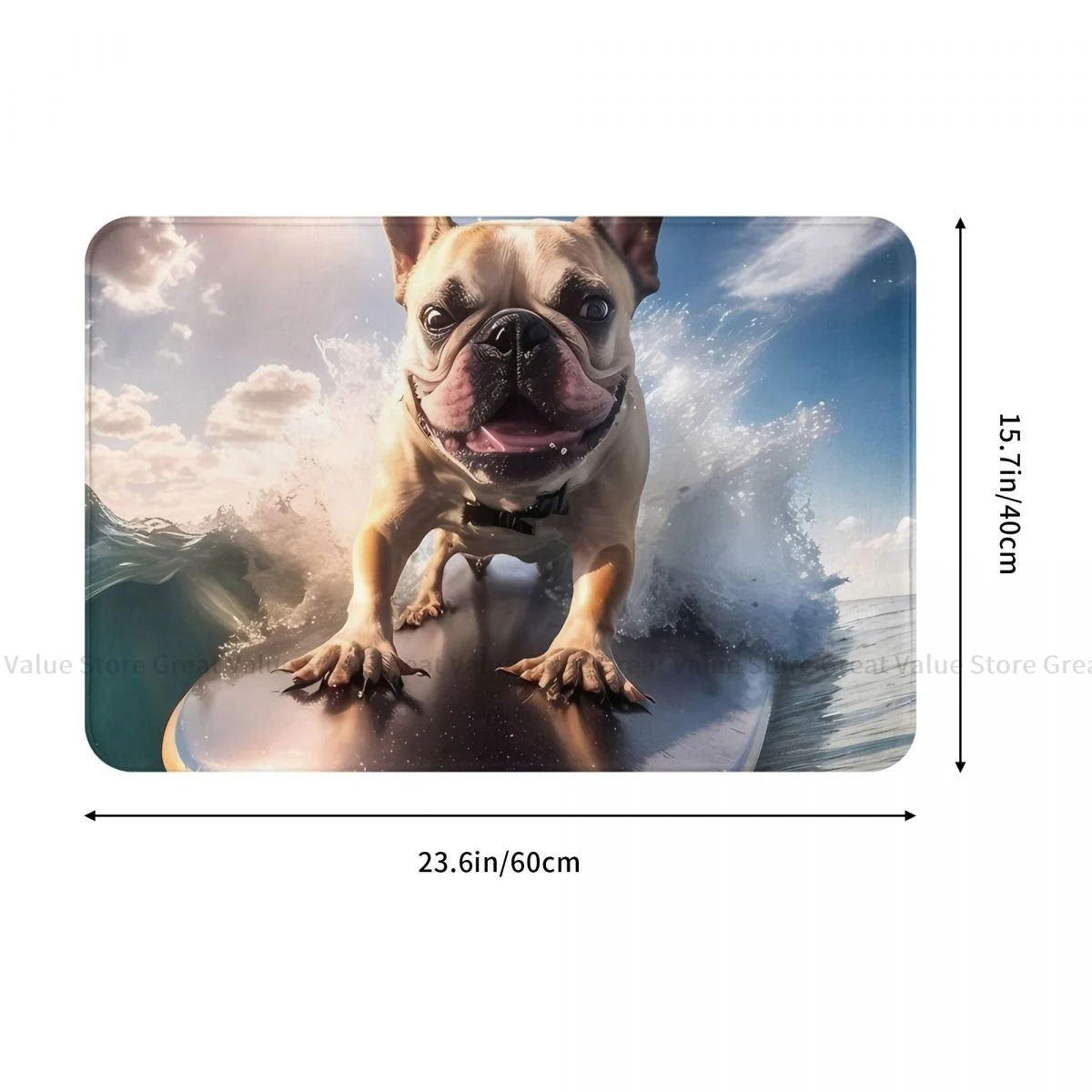 French Bulldogs Pet Dogs Animal Kitchen Non-Slip Carpet Surfing Owner Bedroom Mat Welcome Doormat Floor Decor Rug