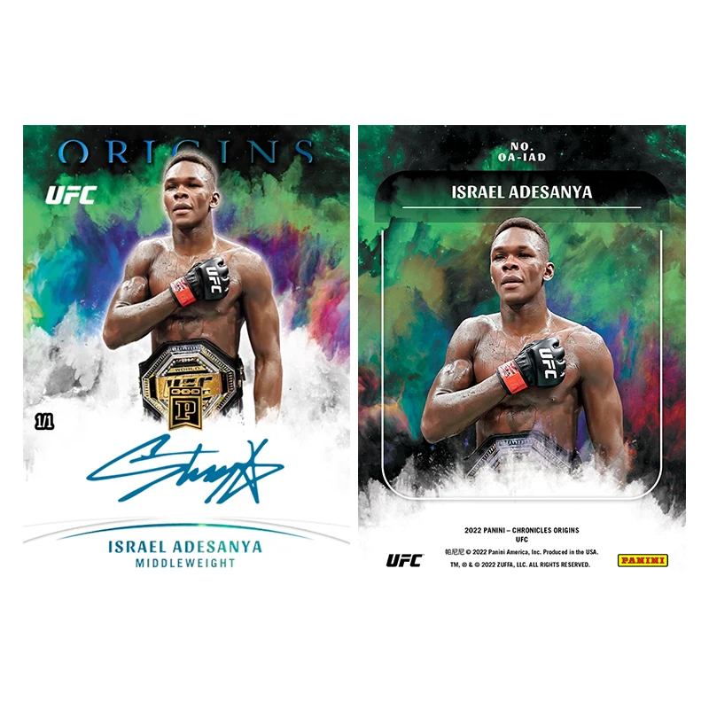 Panini UFC Series Homemade Diy Israel Adesanya Derrick Lewis Jared Cannonier Jiri Prochazka Collection Flash Card Toys Gift - view 6