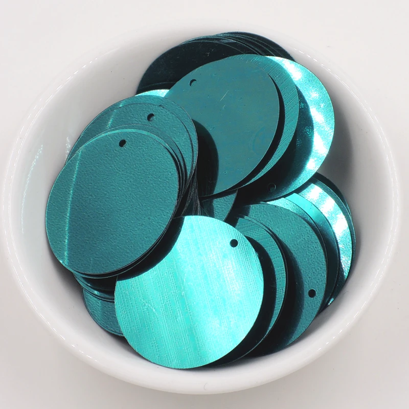 공예에 대 한 10 그램/갑 30mm 장식 조각 대형 라운드 장식 조각 Paillettes Lentejuelas With1 측면 구멍 DIY 드레스 수동 재봉 액세서리