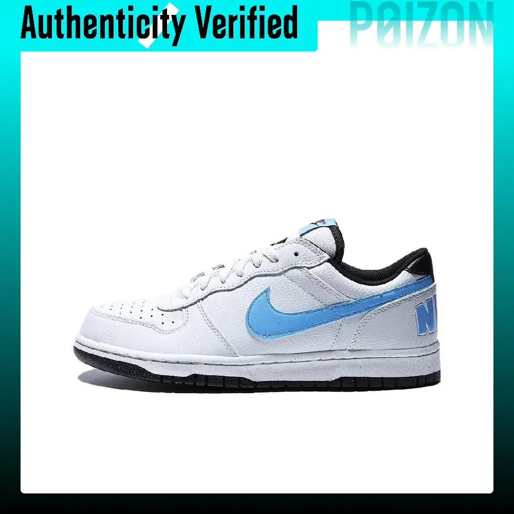 Nike Big Low top Skateboard Shoes Men's White Blue 355152-107
