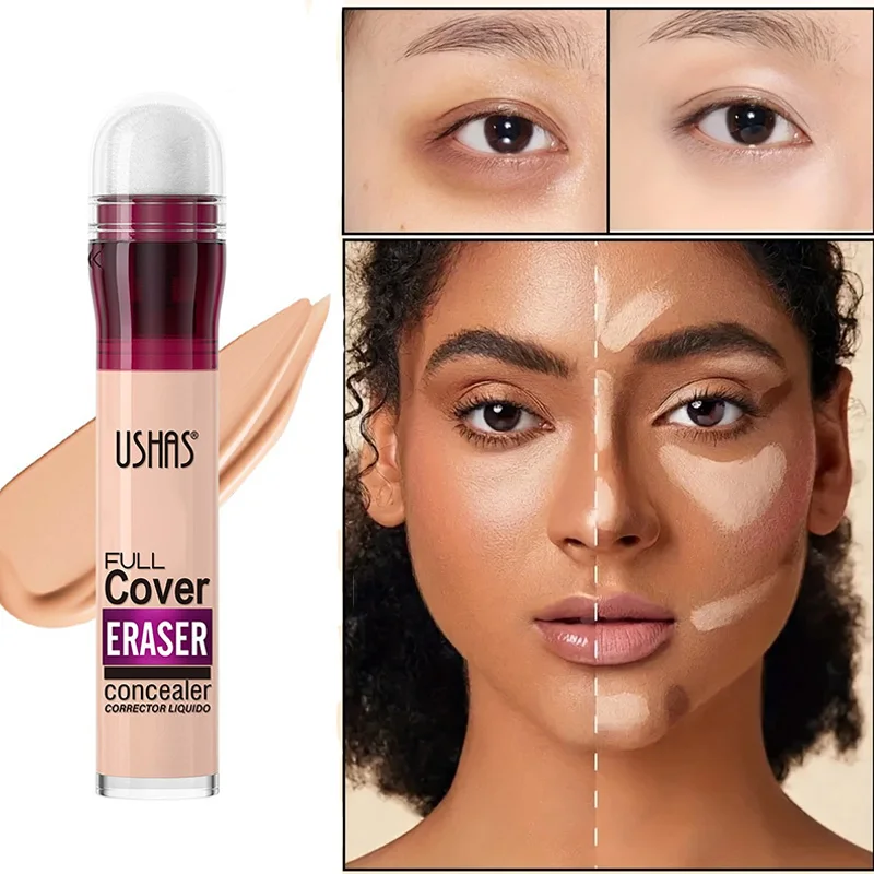 Corrector de cabeza de esponja para ojeras, lágrimas, pecas, acné, ojeras, pigmentación y imperfecciones, creación de piel natural