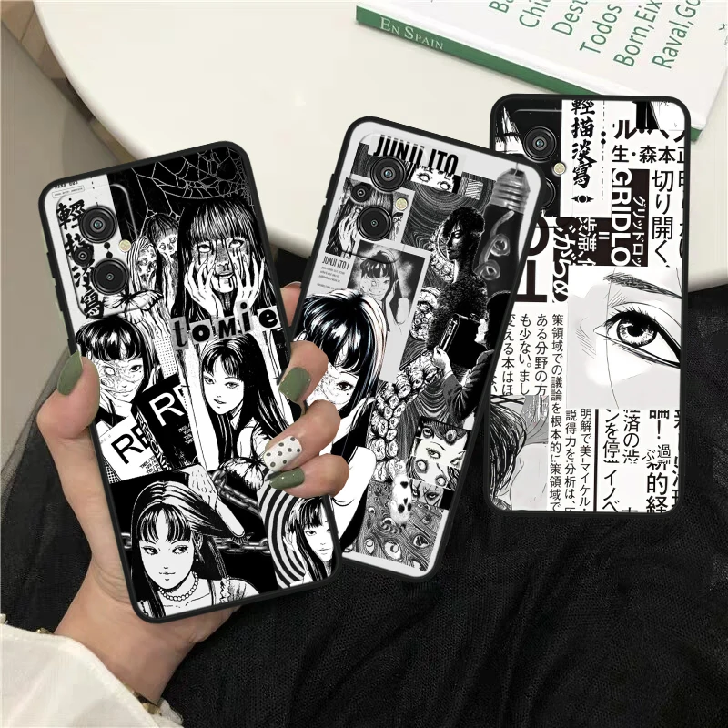 Tomie Kawakami Anime For Xiaomi Redmi K60 12C 12 11A A1 11 10C 10X 9T 9C 9AT 8A Pro Silicone Black Phone Case