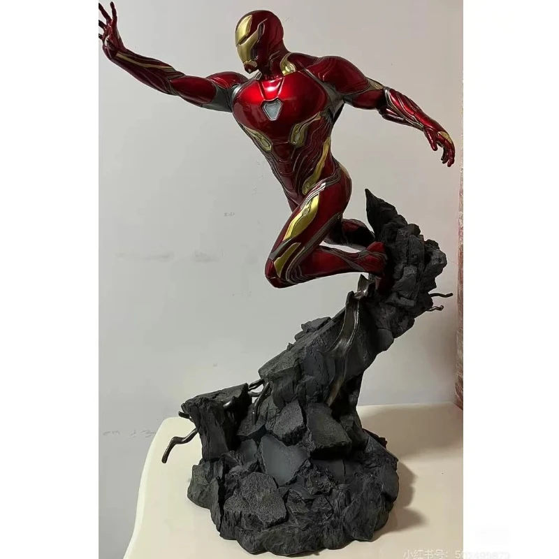 New In Stock Iron Man Mk50 Full Body Image With Glowing 62cm Arms Detachable Figurine Desktop Ornament Holiday Surprise Gift