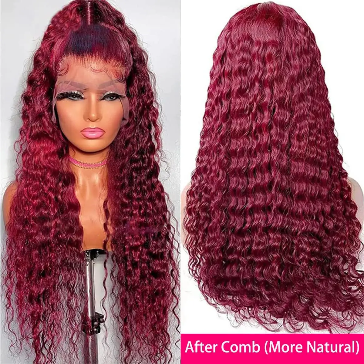 99j 13X6 Lace Frontal Wig Human Hair Red Body Wave Lace Front Human Hair Wigs for Women Pre Plucked Burgundy 13x4 Lace Front Wig