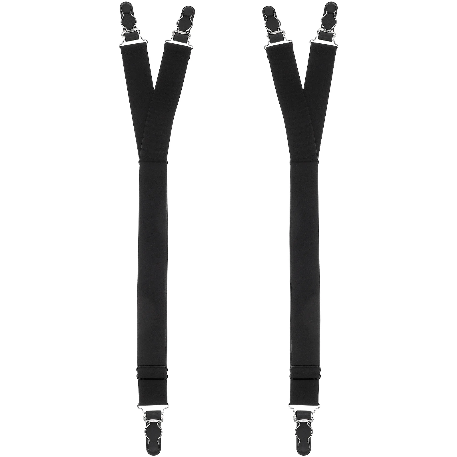 

Duckbill Buckle Garter Shirt Keeper Black Women Adjustable Stockings Garters High Elastic 65x2 5cm Fits Most People