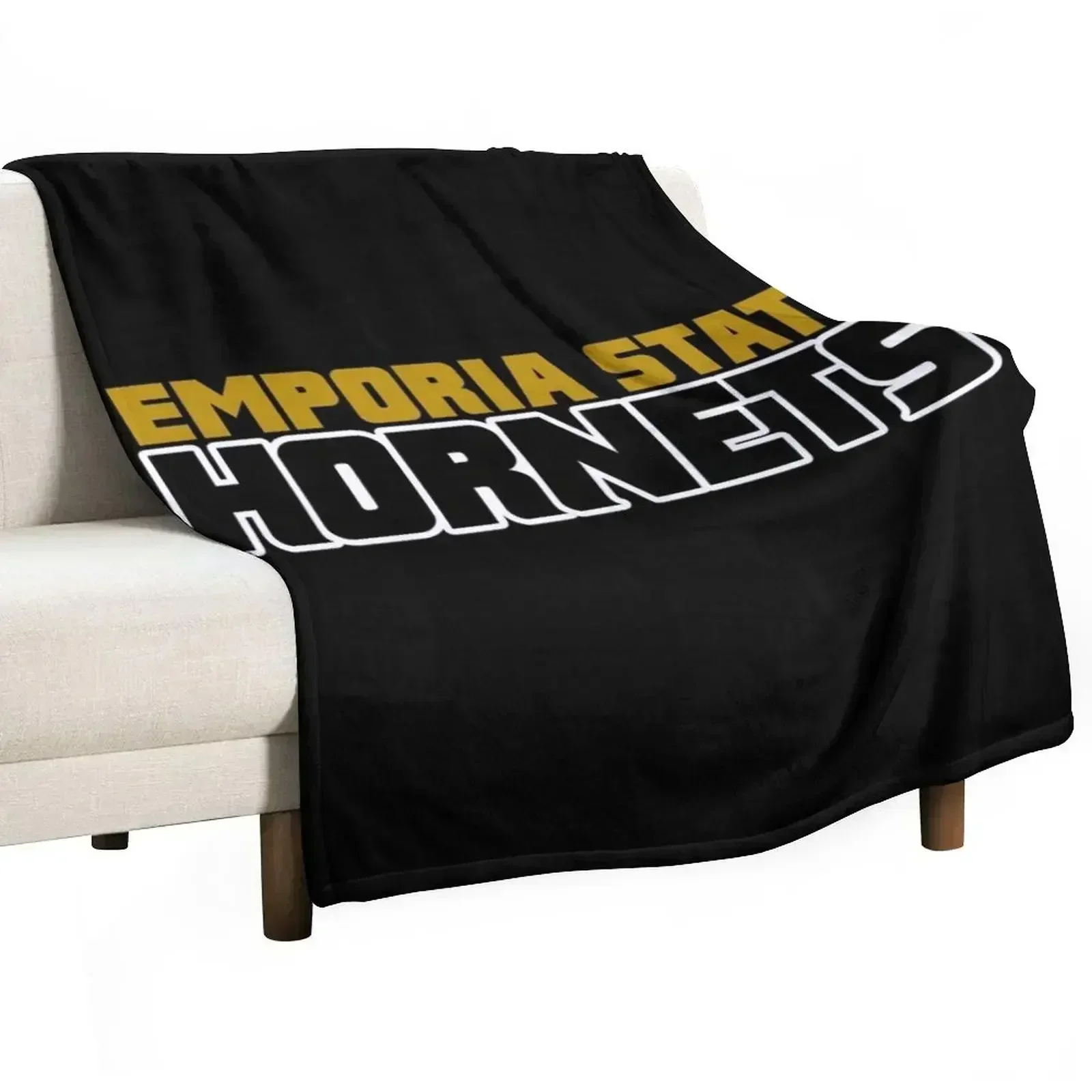 Emporia State Hornets Throw Blanket Bed Fashionable For Baby anime Bed linens Blankets