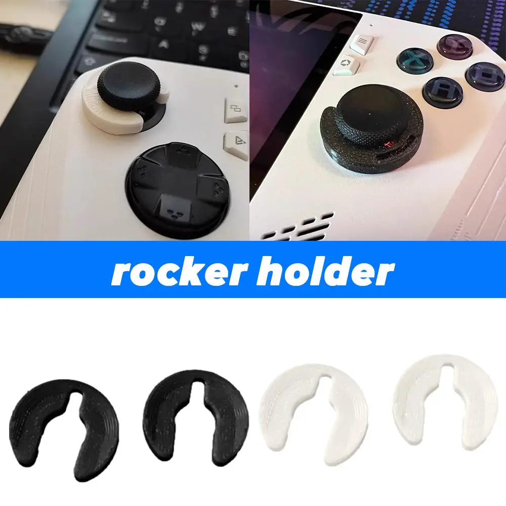 1 para dla Asus Rog Ally Rocker Holder Anti-drift Game akcesoria ręczne dla ROG Ally zapobiegają drążkowi dryfujące zamki Balck/biały