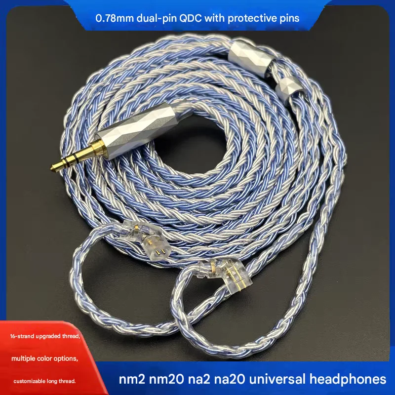 0.78mm Dual Pin Headphone Upgrade MMCX Cable with Protective Design For QDC EM6L KZ ZS10 Pro ZSN ZSX DQ6 ZAX ASX ASF