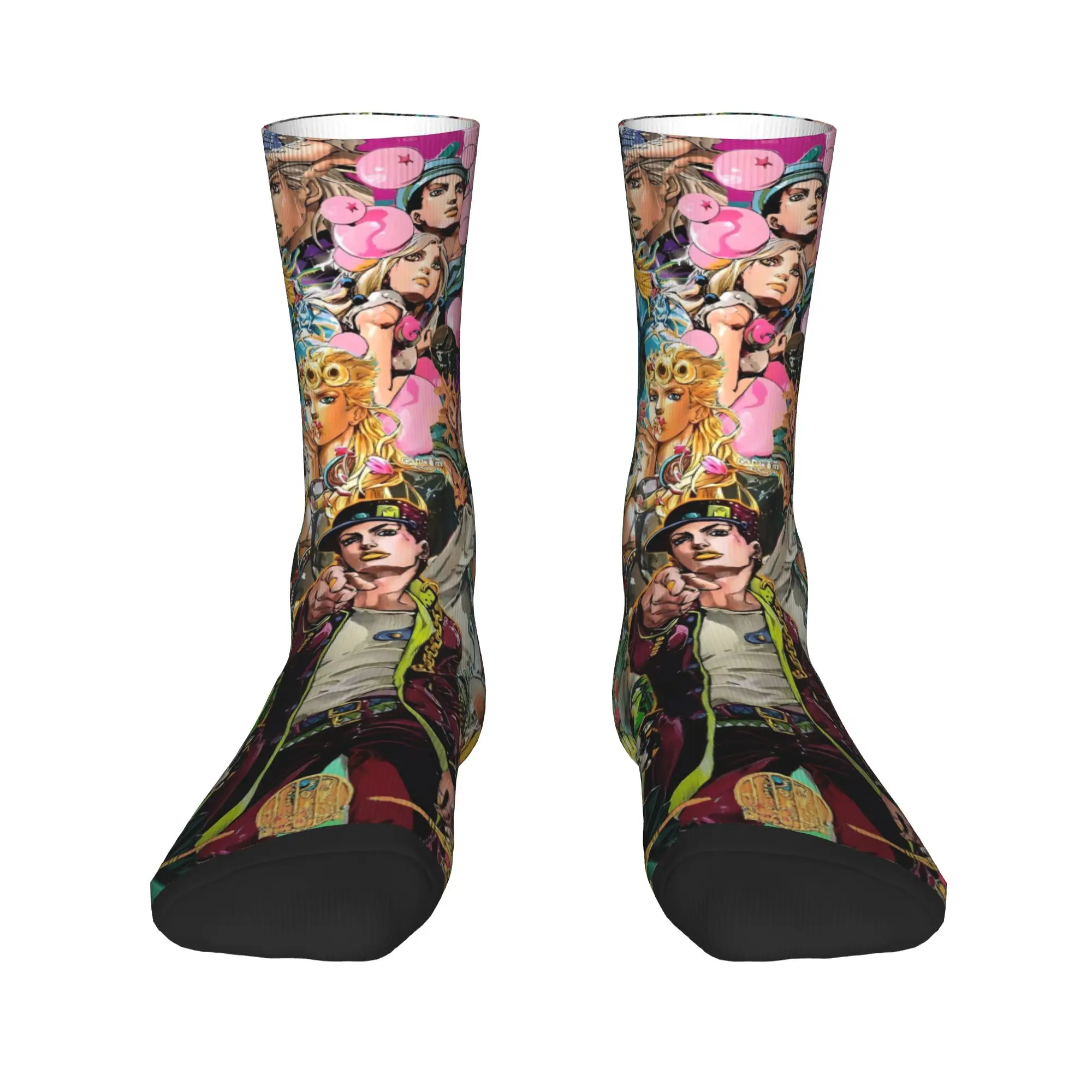 Anime JOJOS BIZARRE ADVENTURE Calze Calzini casual Donna Uomo Calzini traspiranti Inverno Skateboard Stampato Anti batteriano