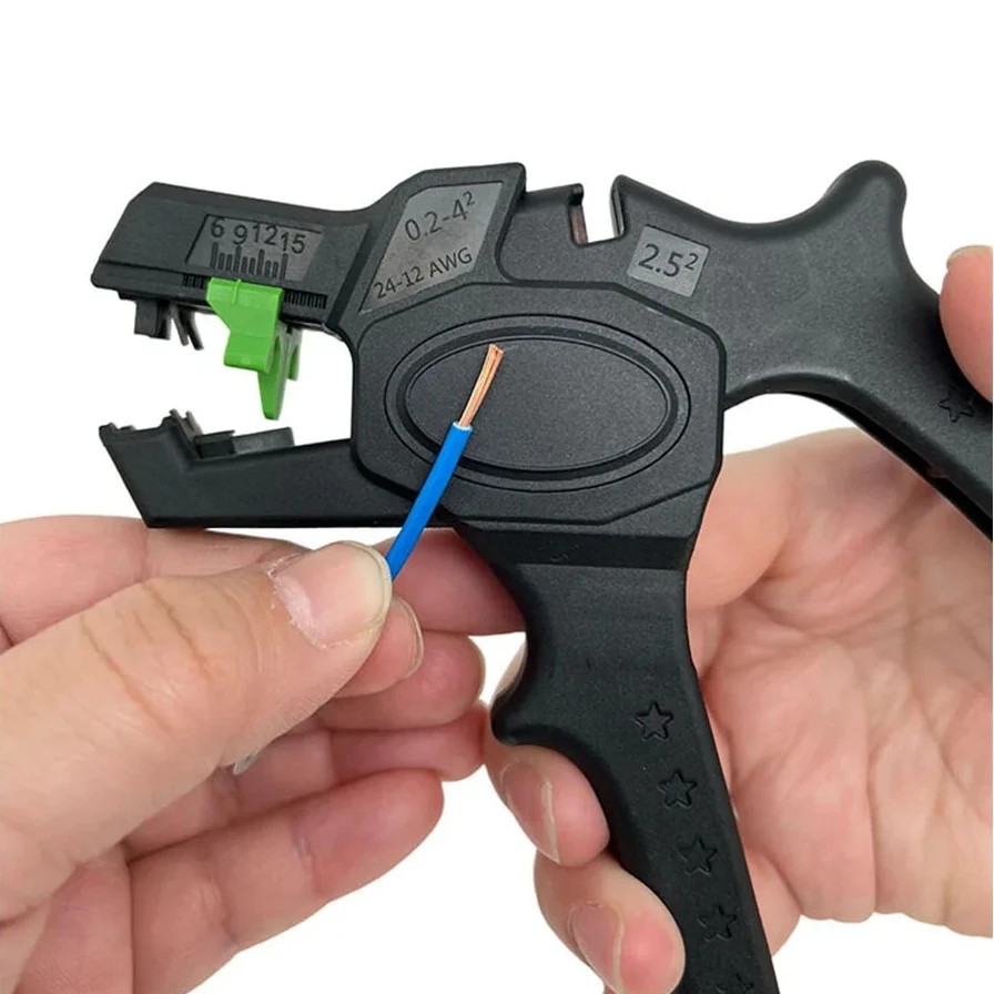 Automatic Wire Stripper 0.2-4mm2, Multi-functional Stripping Tool For Electrician-specific High-efficiency Wire Stripper