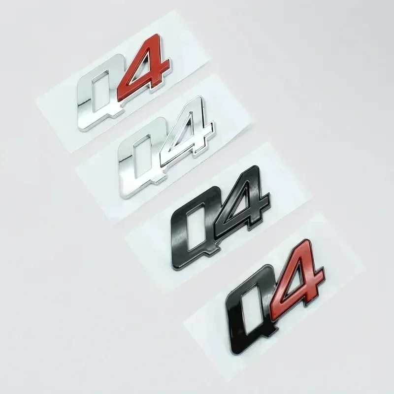 

3D Metal Chrome Black Red Logo Q4 Emblem Car Trunk Decal For Maserati Q4 Stikcer Accessories