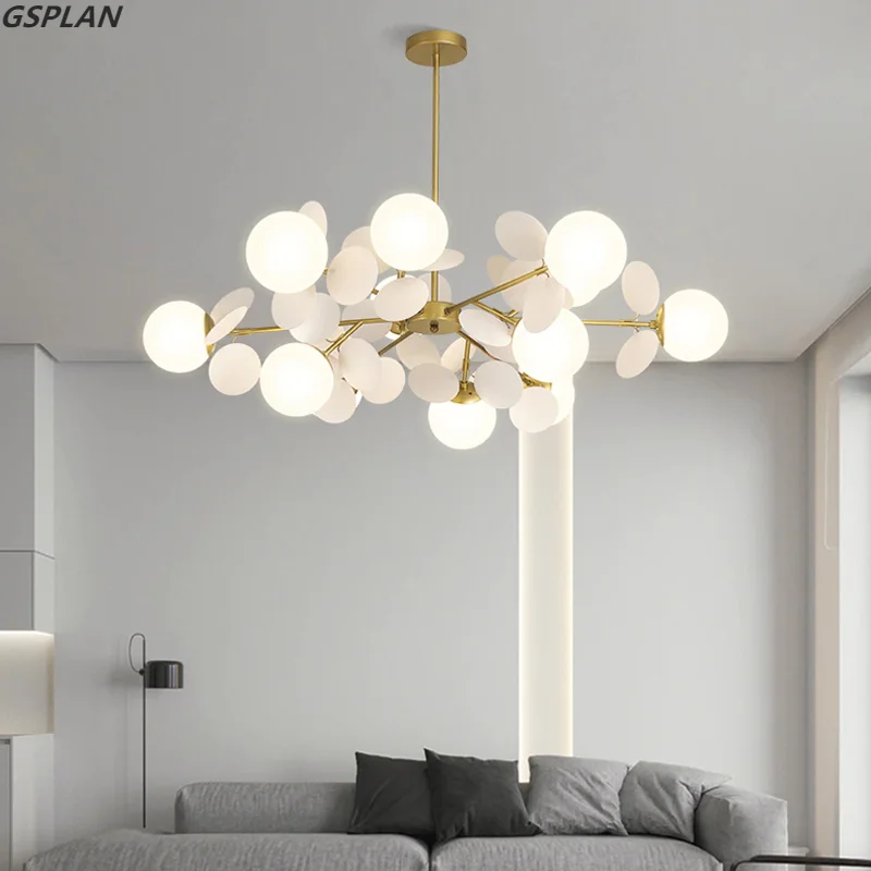 Modern Nordic Design LED Chandeliers For Living Rooms, Bedrooms, Restaurants, Kitchens, Ceilings, Chandeliers, Glass Balls, G9