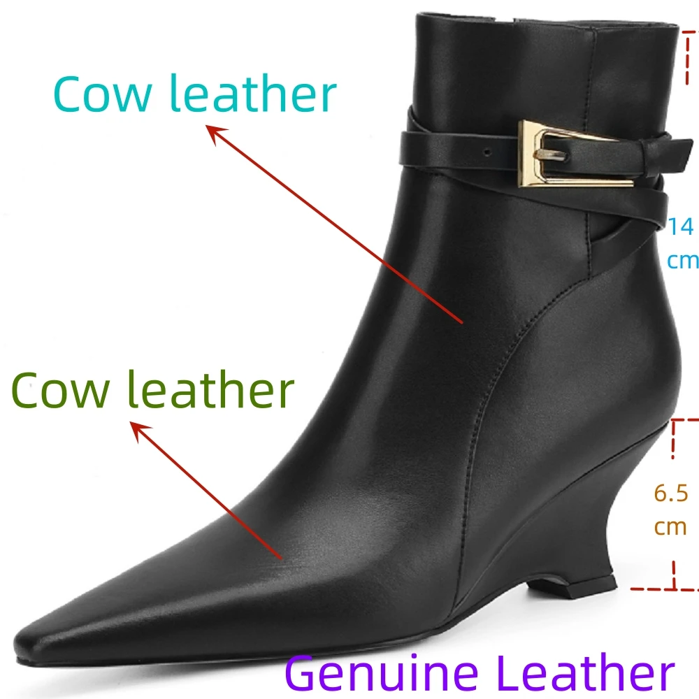 【EUNUCE YUN】Handmade Soft Genuine Leather Women's Boots High Heel Pointed Toe Elegant Fashion Aristocrats Temperament Shoe 34-40