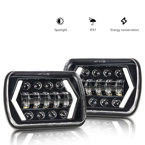 Beacon kare, dikdörtgen, LED için, dönen tek DRL led'li, 5x7 Far için en iyi 10 satış, jeep xj, - №8