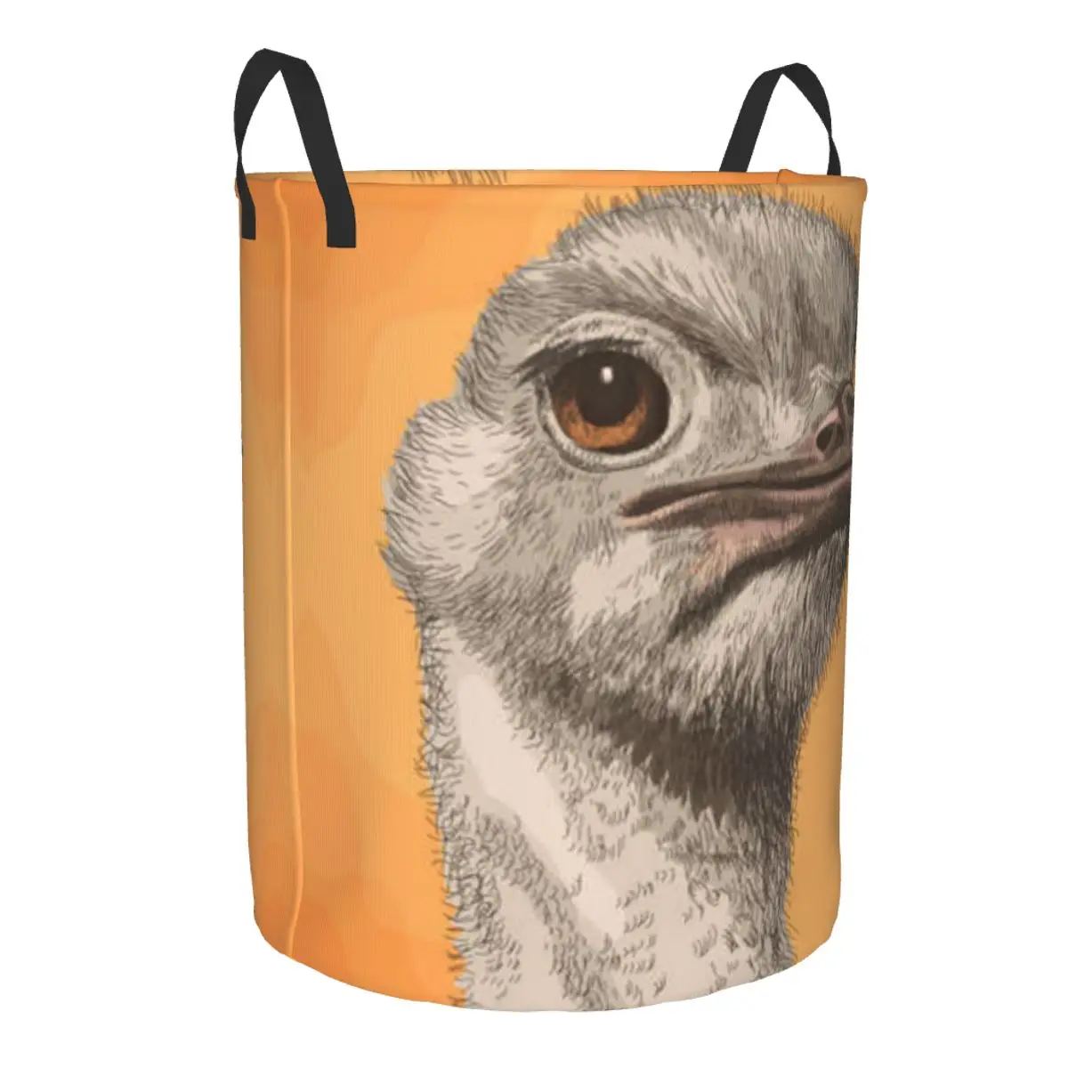 Folding Laundry Basket Ostrich Head In Retro Slyle Dirty Clothes Storage Bucket Wardrobe Clothing Organizer Hamper