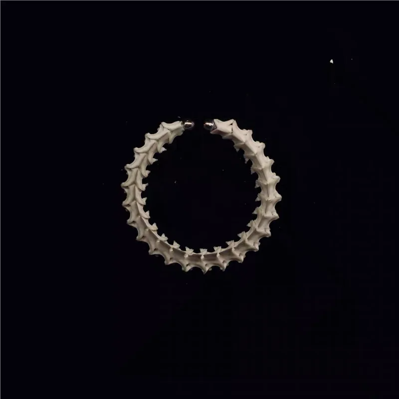 2025 جديد ثعبان العمود الفقري العظام قرط كبس Cyberpunk نمط الرجال والنساء مجوهرات هدية حفلة