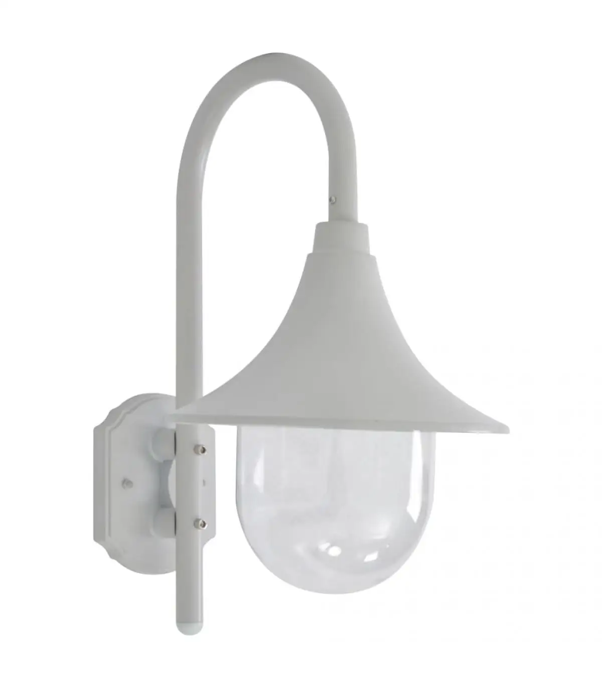 Outdoor lighting white aluminum garden wall lamp E27 42 cm