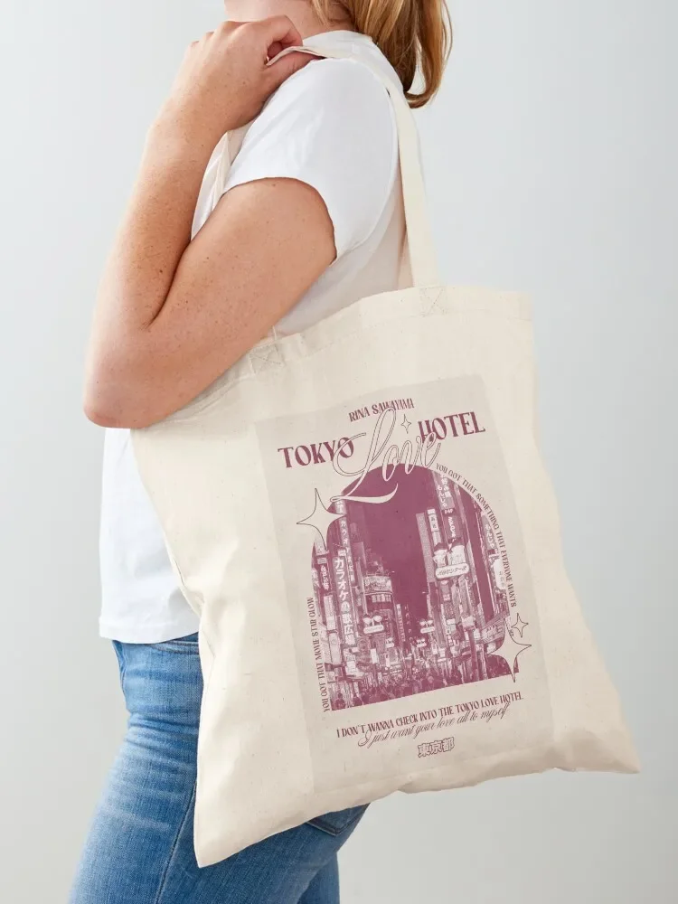 Tokyo Love Hotel Rina Sawayama Design Tote Bag tote bag canvas Big bag Canvas Tote