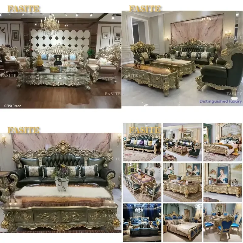 For Living Room Classical Royal Wedding Sofa Set King Chair Furniture Wholesale Hot Selling Elegant Home Decor