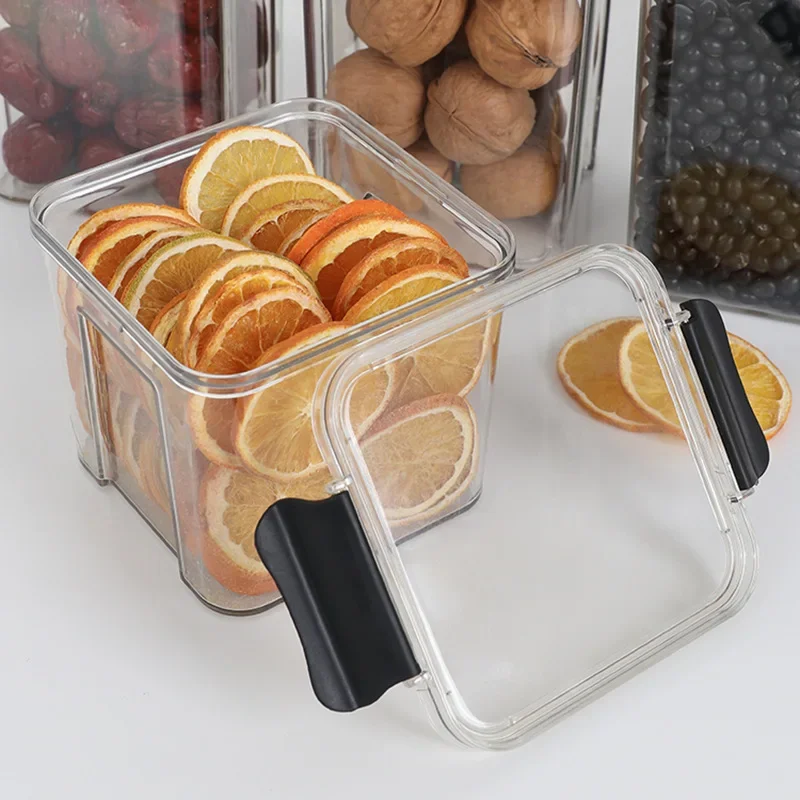 460-1800ml Sets Stackable Kitchen Sealed Jar Plastic Food Storage Box Multigrain Tank Bottle Dried Fruit Tea Storage Containers