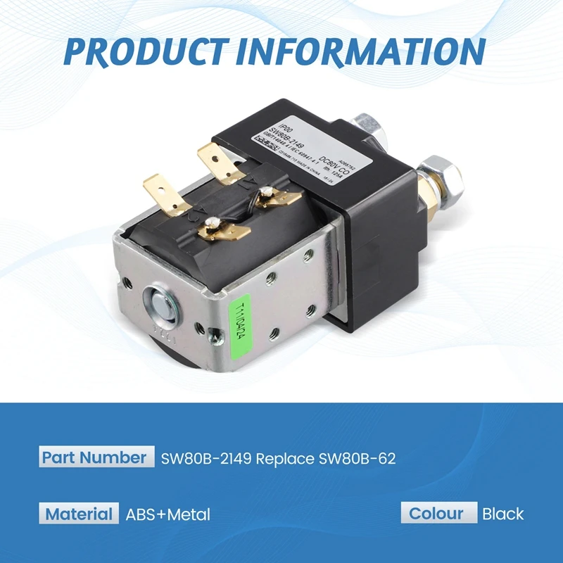 80V/125A DC Contactor For Albright Contactor SW80B-2149 Replace SW80B-62 Mechanical Equipment Solenoid Valve