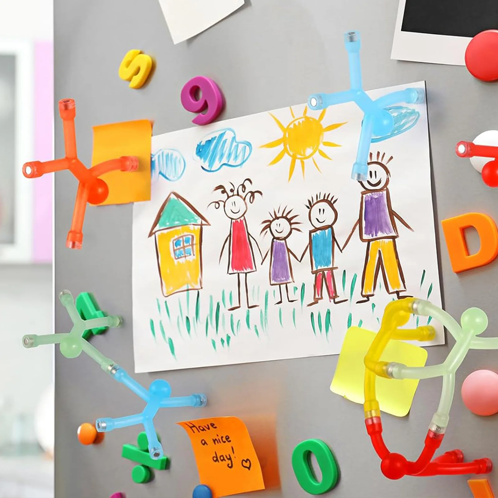 Stressverlichtend speelgoed, mini kleurrijke magneet veelzijdig wandklimbeeldje, magnetische creatieve magneet kindercadeau