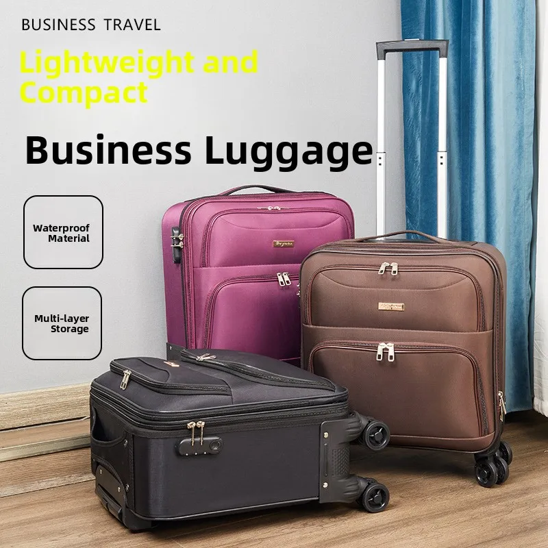oxford-cloth-18-inch-carry-on-suitcase-password-box-unisex-business-luggage-student-dormitory-use-lightweight-rolling-bag