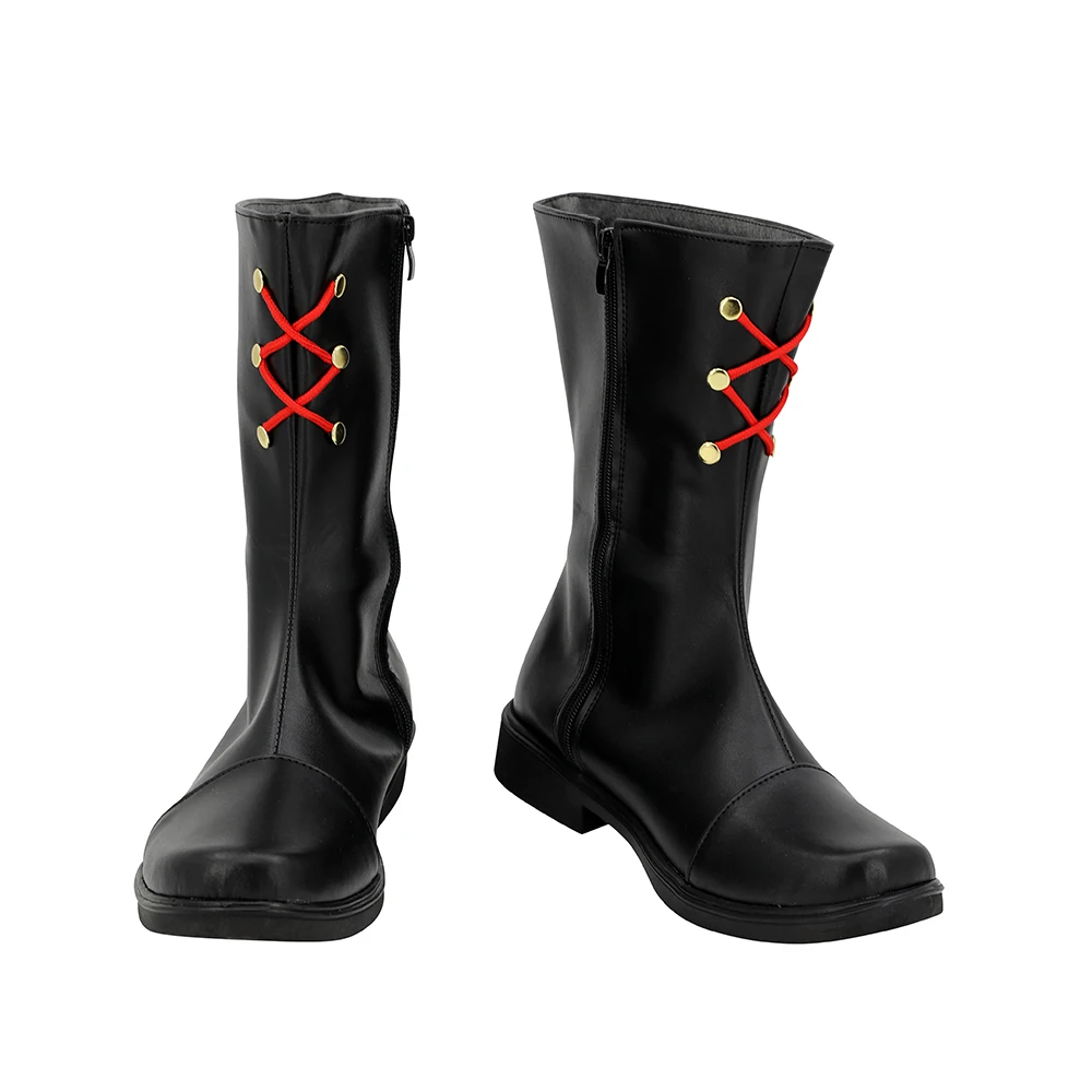 CosplayLove Spiel Ensemble Sterne Kiryu Kuro Schwarz Cosplay Schuhe Lange Stiefel Leder Weihnachten Jungen Mädchen Nach Maß