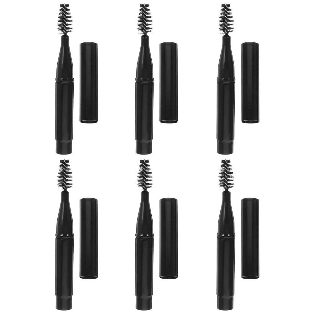 

6Pcs Eyebrow Brushes Lash Brush Portable Nylon Aluminum Lightweight Travel Eyelash Applicator Multiuse Makeup Tool